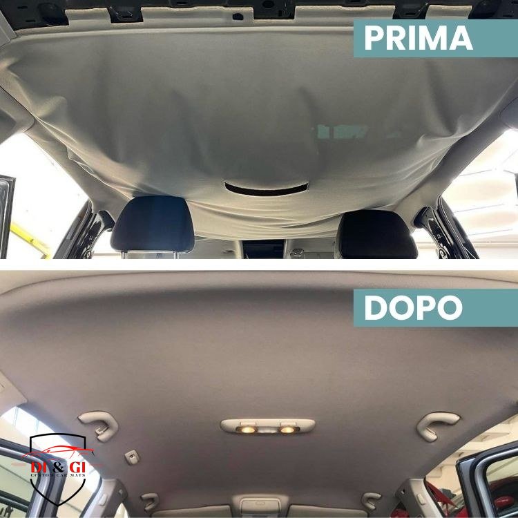 Cielo auto: prima e dopo la riparazione del sottotetto