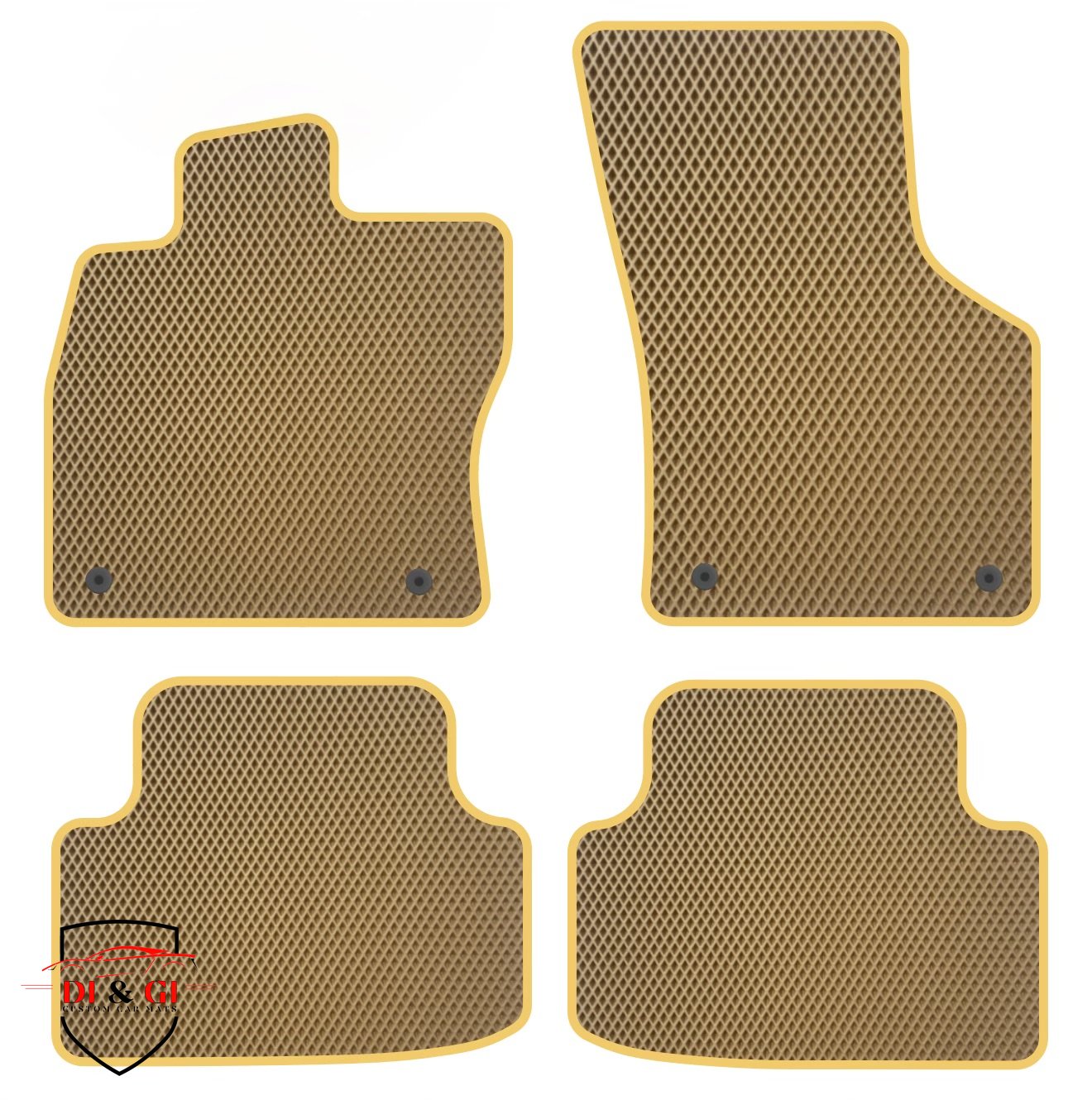 Set 4 tappeti gomma EVA beige